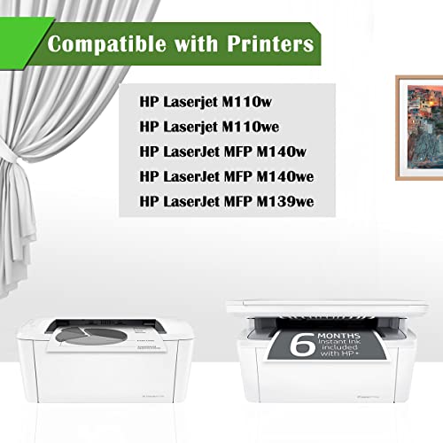 【NO CHIP, with Tool】 Compatible Toner Cartridge 141X W1410X ( W1410A, 141A ) Black High Yield, 2000 Pages for HP Laserjet M110w, M110we; HP Laserjet MFP M139we, M140w, M140we Printer GREENPRINT