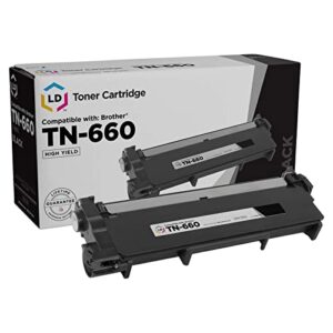 ld compatible toner cartridge replacement for brother tn660 tn-660 tn 660 tn630 high yield use in hl-l2380dw hl-l2300d dcp-l2540dw l2540dw mfc-l2700dw mfc-l2685dw mfcl2700dw (black)