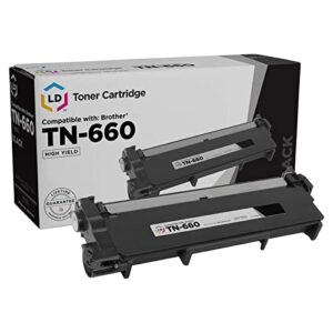 LD Compatible Toner Cartridge Replacement for Brother TN660 TN-660 TN 660 TN630 High Yield use in HL-L2380DW HL-L2300D DCP-L2540DW L2540DW MFC-L2700DW MFC-L2685DW MFCL2700DW (Black)