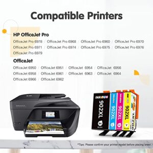 INKFUN 902XL Ink Cartridges for HP Printers Replacement for 902 XL Ink Cartridges of Officejet Pro 6968 6970 6978 6962 6958 6954 6960 6950Printer (902XL Ink Cartridges Combo Pack)