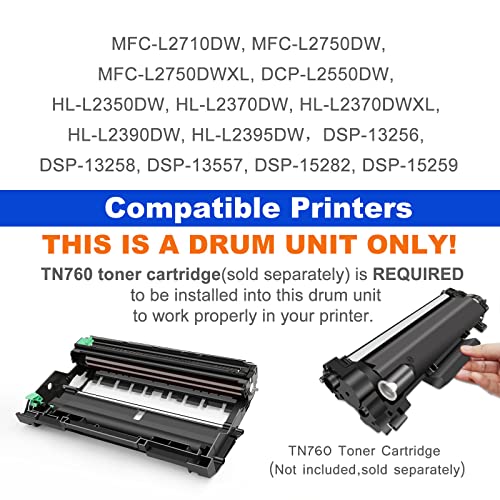 Compatible Drum Unit Replacement for Brother DR-730 DR730 DR760 DR 760 with Long Life OPC (1 Pack Drum Unit ONLY, NOT Toner)