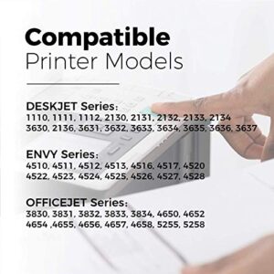 MYCARTRIDGE Remanufactured Ink Cartridge Replacement for Hp 63 XL 63XL Use in Envy 4520 4511 4512 OfficeJet 5255 5258 3830 4650 4652 4655 Deskjet 1112 3630 3631 3632 3637 2130 2132 Printer (2 Black)