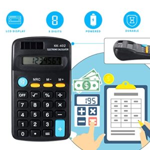 12 Pieces Pocket Size Mini Calculators Handheld Angled 8-Digit Display Calculator Basic Standard Calculators Small Accounting Desktop Calculator for Office School and Home