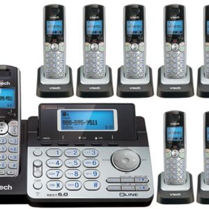 Vtech DS6151 Base with 7 Additional DS6101 Cordless Handsets Bundle