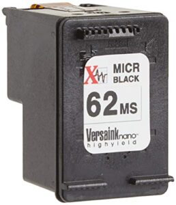 versaink-nano hp 62 ms black micr ink cartridge for check printing