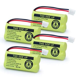 qblpower bt18433 bt28433 bt-8300 batt-6010 rechargeable battery bt184342 bt284342 bt1011 bt1018 bt1022 bt1031 89-1326-00-00/89-1330-01-00/cph-515d 2.4v(pack of 4)