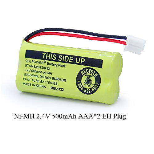 QBLPOWER BT18433 BT28433 BT-8300 BATT-6010 Rechargeable Battery BT184342 BT284342 BT1011 BT1018 BT1022 BT1031 89-1326-00-00/89-1330-01-00/CPH-515D 2.4V(Pack of 4)