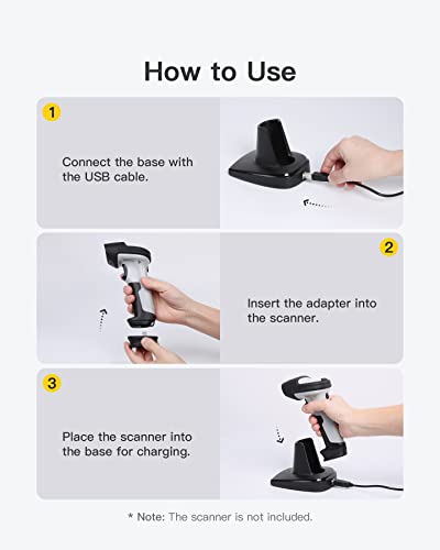 Inateck Barcode Scanner Charging Base, Easy to Use, Suitable for BCST-60, BCST-70, BCST-73, P6 and P7, Scanner Not Included