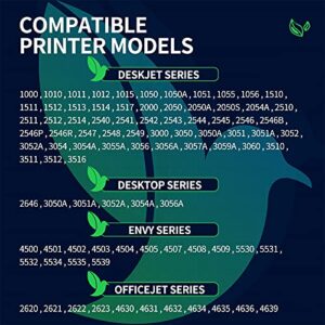 Inkworld Remanufactured 61 Ink Replacement for HP 61 Ink Cartridge Combo Pack for Envy 4500 4502 4504 5530 DeskJet 2512 1512 2541 2540 2544 3052a 1056 1055 3051a 2548 OfficeJet 4630 Printer (2 Pack)