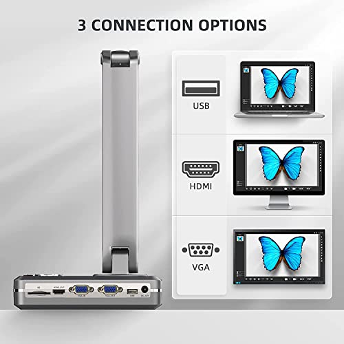 JOYUSING V508 VGA/HDMI/USB Three Mode 8MP Document Camera for Teachers, Mac, Windows, Chromebook Compatible Excellent for Online Teaching, Distance Learning, Web Conferencing