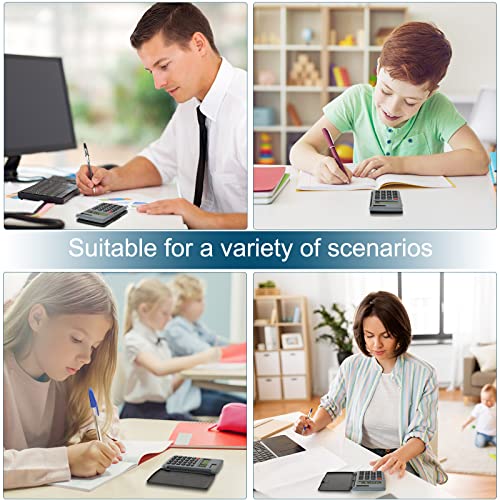 24 Pieces Pocket Calculator 8 Digit Display Basic Calculators Solar Battery Dual Power Office Calculators with Flip Open Cover for Desktop Home Office School Students Scientific Kids