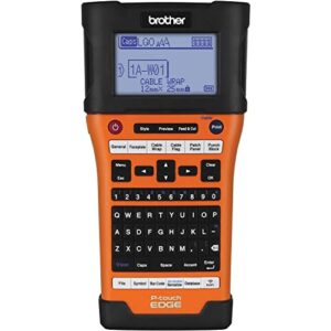 Brother P-Touch Edge PT-E550W Electronic Label Printer, Industrial Wireless Handheld Label Maker PTE550W - Up to 30mm/sec, 180 x 360dpi, Auto Strip Cuttter, Backlit LCD Screen, CBMOUN