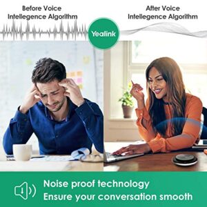 Yealink Bluetooth Speakerphone Conference Microphone Teams Certified CP700 USB Speaker Full Duplex Noise Reduction Algorithm Home Office 360° Voice Pickup (CP900, with Dongle)