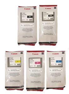 canon pfi-207 300ml ink tank 5 pack – for canon ipf680/685/780/785, 1 pfi-207mbk 1 pfi-207bk 1 pfi207c 1 pfi207m 1 pfi207y + inksaver microfiber lcd screen cleaning cloth