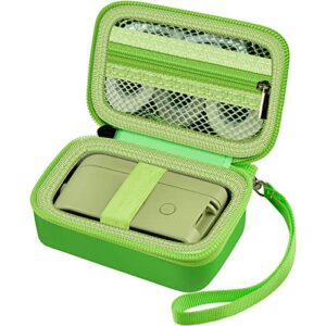 label makers case compatible with makeid label maker machine and taps, mini sticker maker labeling printer storage organizer holder fits for usb cable and accessories (green)