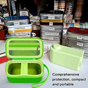 Label Makers Case Compatible with MakeID Label Maker Machine and Taps, Mini Sticker Maker Labeling Printer Storage Organizer Holder Fits for USB Cable and Accessories (Green)