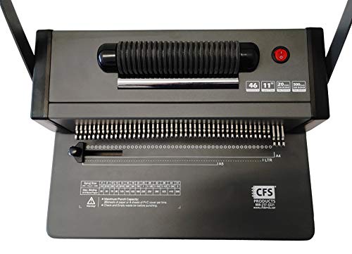 CFS Products - BetterBind Coil-It - Coil-Binding Machine with Electric Coil Inserter - Manual Binding Punch - Up to 20 Pages - 4:1 Pitch - for Personal, Home, School or Business Binding