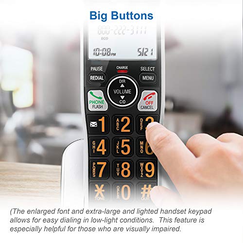 AT&T BL102-4 DECT 6.0 4-Handset Cordless Phone for Home with Answering Machine, Call Blocking, Caller ID Announcer, Audio Assist, Intercom, and Unsurpassed Range, Silver/Black