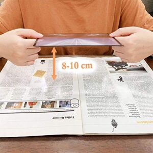 MAGDEPO Page Magnifying Sheet 3X Lightweight Optical Plastic Fresnel Lens with 3X Card Magnifiers, for Reading Small Prints, Map, Book, Magazine, etc.