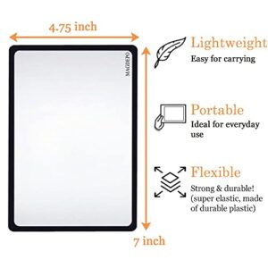 MAGDEPO Page Magnifying Sheet 3X Lightweight Optical Plastic Fresnel Lens with 3X Card Magnifiers, for Reading Small Prints, Map, Book, Magazine, etc.