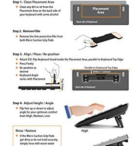 GPG2 ESC Flip Computer Keyboard and Laptop Stand with 3 Adjustable Angles, Fits Most Keyboards, Keyboard not Included