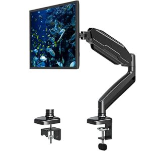 mount pro single monitor desk mount – articulating gas spring monitor arm, removable vesa mount desk stand with clamp and grommet base – fits 13 to 32 inch lcd computer monitors, vesa 75×75, 100×100