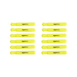Amazon Basics Tank Style Highlighters - Chisel Tip, Yellow, 12-Pack
