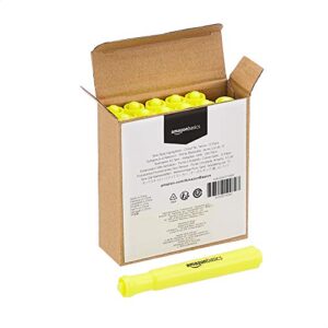 Amazon Basics Tank Style Highlighters - Chisel Tip, Yellow, 12-Pack