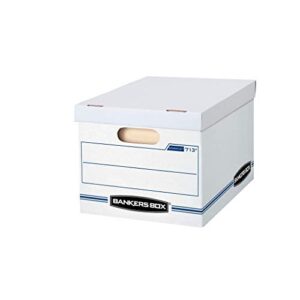 bankers box stor/file storage boxes, standard set-up, lift-off lid, letter/legal, case of 30 (0071304) , white
