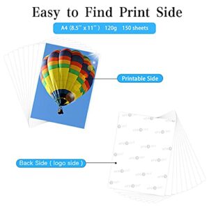 HTVRONT Sublimation Paper 8.5 x 11 inches - 150 Sheets Sublimation Paper Compatible with Inkjet Printer 120gsm