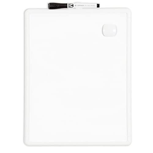 U Brands Contempo Magnetic Dry Erase Board, 11 x 14 Inches, White Frame