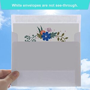 50 Packs 5x7 Envelopes, White A7 Envelopes, 5x7 Envelopes for Invitations, Printable Invitation Envelopes, Envelopes Self Seal for Weddings, Invitations, Photos, Postcards, Greeting Cards, Mailing