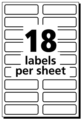 Avery No-Iron Fabric Labels, Washer & Dryer Safe, Handwrite, 1/2" x 1-3/4", 54 count (Pack of 1)