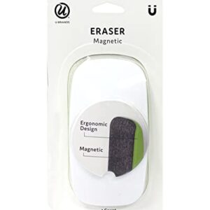 U Brands Magnetic Dry Erase Board Eraser, Felt Bottom Surface, 4.5 x 2.25 x 1 Inches - 581U04-16