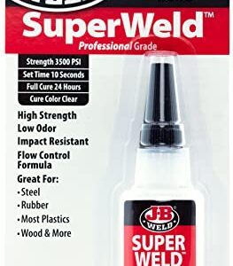 J-B Weld 33120H SuperWeld Glue - Clear Super Glue - 20g