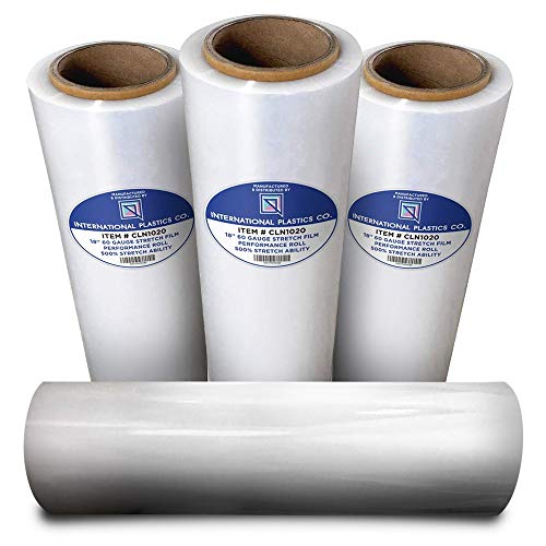 18" Stretch Film/Wrap 1200ft 500% Stretch Clear Cling Durable Adhering Packing Moving Packaging Heavy Duty Shrink Film Stretch Wrap(1 Pack, Clear)