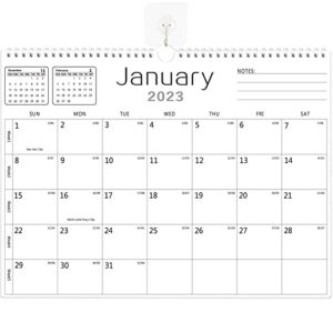 bhr wall calendar -calendar 2023-2024 from jan. 2023 to jun. 2024 18 months calendar 14.7″×11″thick paper with julian dates and block for new year and christmas gifts (white)