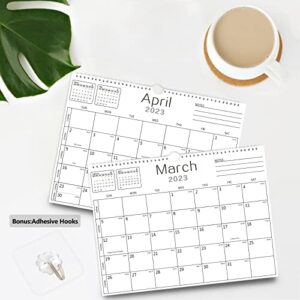 BHR Wall Calendar -Calendar 2023-2024 from Jan. 2023 to Jun. 2024 18 Months Calendar 14.7"×11"Thick Paper with Julian Dates and Block for New Year and Christmas Gifts (White)