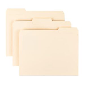 smead manila file folder, 1/3-cut tab, letter size, manila, 100 per box