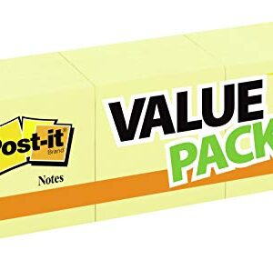 Post-it Notes, 3x3 in, 18 Pads, America's #1 Favorite Sticky Notes, Canary Yellow, Clean Removal, Recyclable (654-14+4YW)