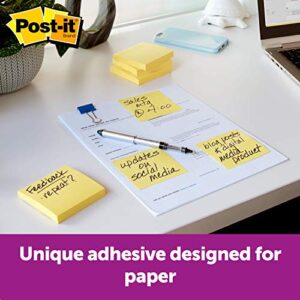 Post-it Notes, 3x3 in, 18 Pads, America's #1 Favorite Sticky Notes, Canary Yellow, Clean Removal, Recyclable (654-14+4YW)