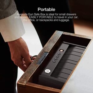 awesafe Gun Safe with Fingerprint Identification and Biometric Lock (Biometric Fingerprint Lock)