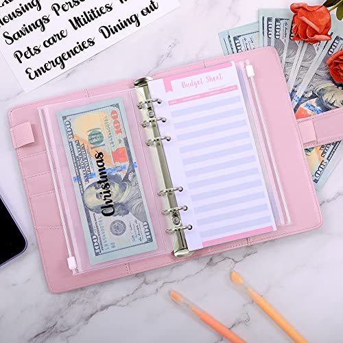 SKYDUE Budget Binder with Zipper Envelopes & Expense Budget Sheets,Money Binder with Cash Envelopes for Budgeting and Saving Money