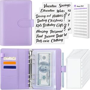 sooez budget binder with zipper envelopes & expense budget sheets, money organizer for cash, cash envelopes for budgeting, savings binder, budget binder with cash envelopes,cash wallet envelope system