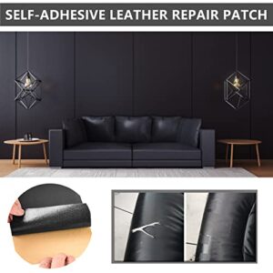 Leather Repair Tape, Self-Adhesive Leather Repair Patch for Sofas, Car Seats, Handbags,Furniture, Drivers Seat, Black, 4 X 120 Inch