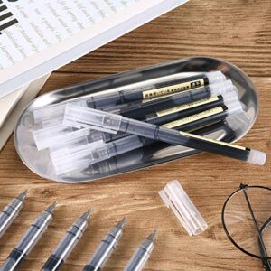 12 Pieces Rolling Ball Pens, Quick-Drying Ink 0.5 mm Extra Fine Point Pens Liquid Ink Pen Rollerball Pens (Black)