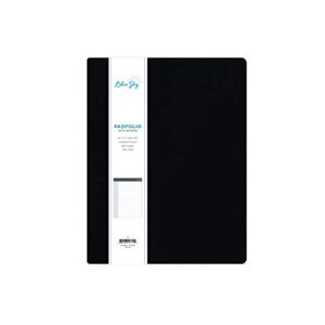 blue sky professional padfolio, 9.5″ x 12″, textured faux leather cover, black, 8.5” x 11″ paper notepad included, 14714