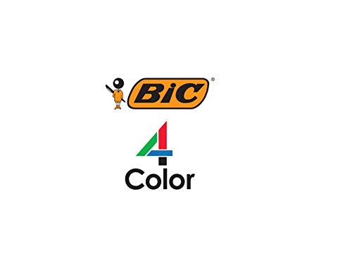 BIC Medium Point Ball Pen, 4 Colors, Assorted Ink, 1 per Pack