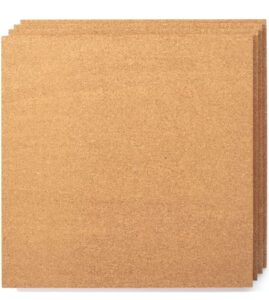 mr. pen- cork board, 4 pack, 12”x 12”, 0.2” thick, cork board tiles, cork tiles, cork squares, cork wall tiles, corkboard squares for wall, corkboard for wall, cork board tiles for walls