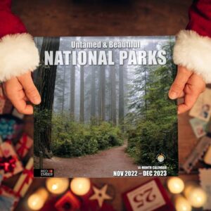 RED EMBER Untamed & Beautiful National Parks 2023 Hangable Monthly Wall Calendar | 12" x 24" Open | Thick & Sturdy Paper | Giftable | Wander Through Nature's Beauty